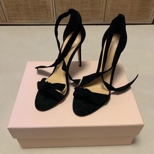 Alexandre Birman Clarita Sandals Heels 100mm Black Suede Size 38